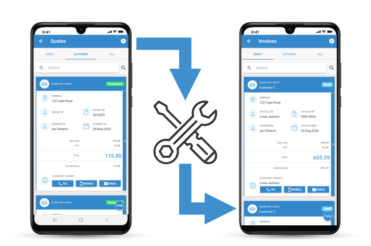 Estimate Software - Convert Quotes to Jobs to Invoices