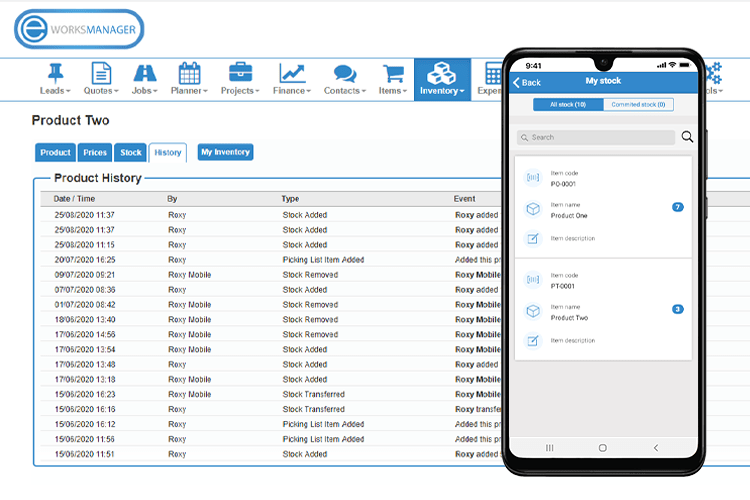 Cloud Inventory Software - Full History Logging