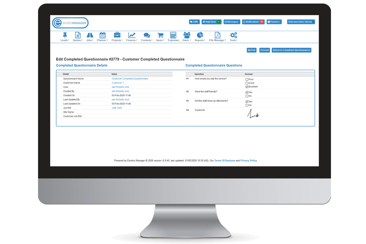 Field Service Questionnaires