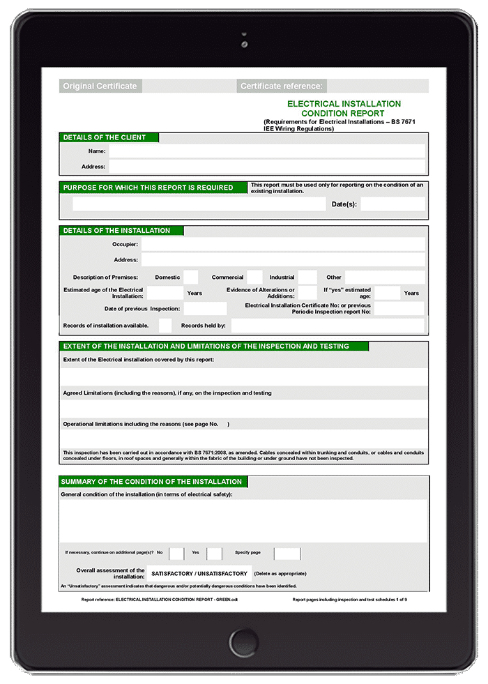 EICR Certificate