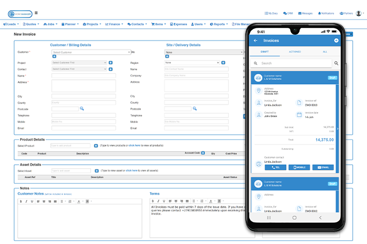 Mobile Invoice App - Stand-Alone Finance Software